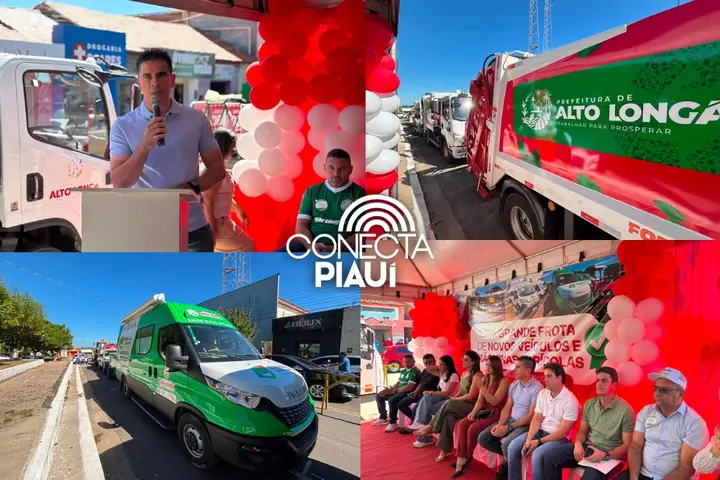 Prefeitura de Alto Longá entrega veículos e autoriza reforma da Praça Matriz