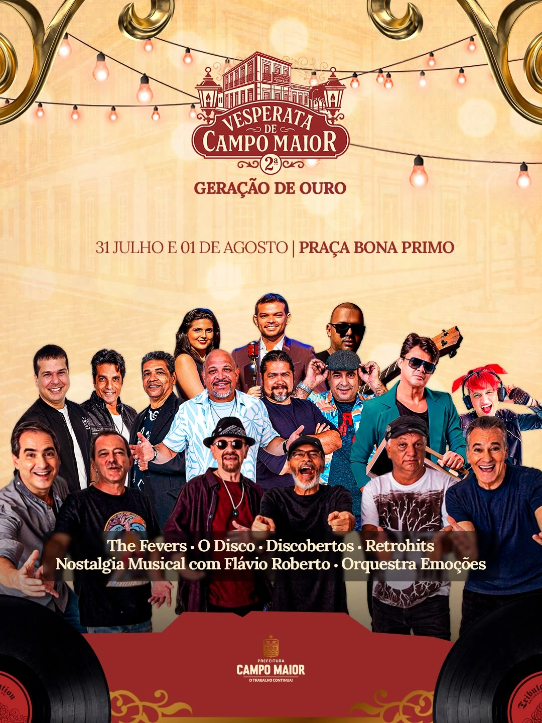 Prefeitura de Campo Maior anuncia 2ª Vesperata com shows na Praça Bona Primo
