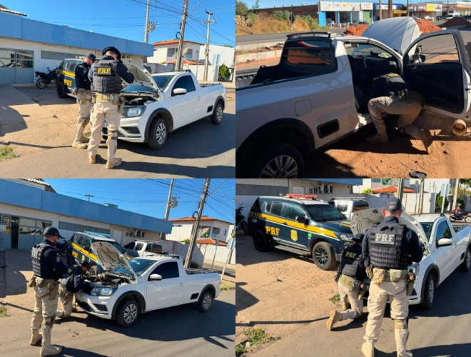 PRF recupera caminhonete roubada durante fiscalização na BR-316, em Picos