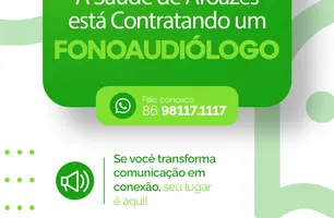 Secretaria de Saúde de Aroazes abre contratação para fonoaudiólogo (Foto: Reprodução)