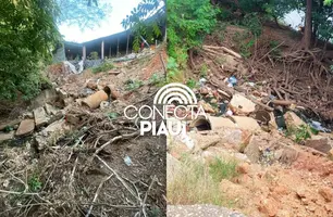 Sem intervenção da Prefeitura, erosão ameaça estrutura de ONG na av. Maranhão (Foto: Conecta Piauí)
