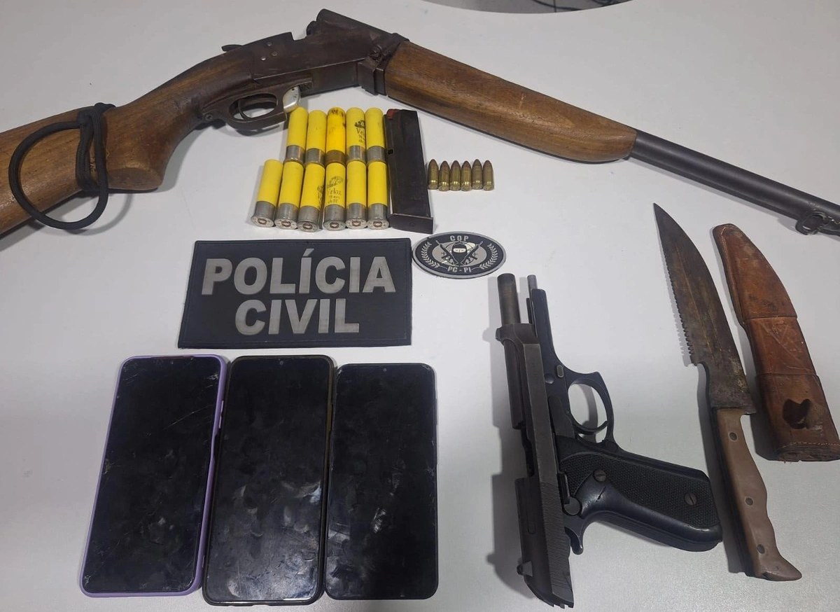 Suspeito de efetuar disparos em festejo é preso com armas no interior do Piauí