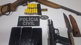 Suspeito de efetuar disparos em festejo é preso com armas no interior do Piauí (Foto: Reprodução)
