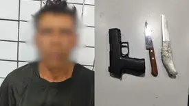 Suspeito de invadir e roubar pertences de residência é preso no Centro de Teresina (Foto: Divulgação/PMPI)