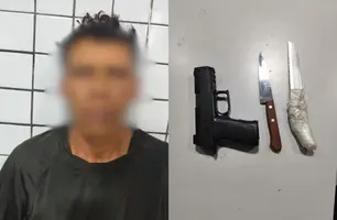 Suspeito de invadir e roubar pertences de residência é preso no Centro de Teresina (Foto: Divulgação/PMPI)