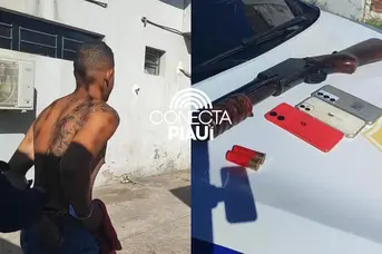 Suspeito de tentar invadir casa de policial é preso com arma caseira em Teresina