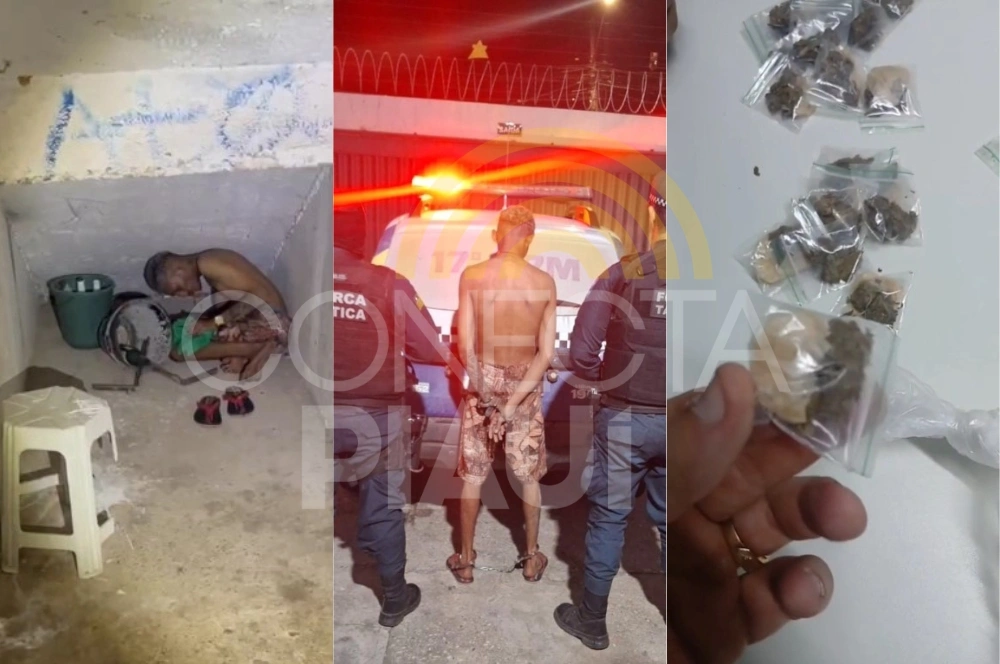 Suspeito de tráfico é preso com drogas e rádio comunicador na zona Sul de Teresina