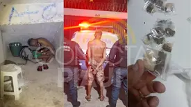 Suspeito de tráfico é preso com drogas e rádio comunicador na zona Sul de Teresina (Foto: Repórter 12/Conecta Piauí)