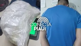 Suspeito é preso com drogas após tentar fugir da PM na zona sudeste de Teresina (Foto: Reprodução)
