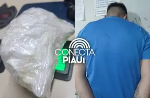 Suspeito é preso com drogas após tentar fugir da PM na zona sudeste de Teresina (Foto: Reprodução)