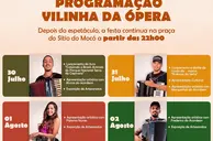 'Vilinha da Ópera' terá shows e atrações culturais em Coronel José Dias
